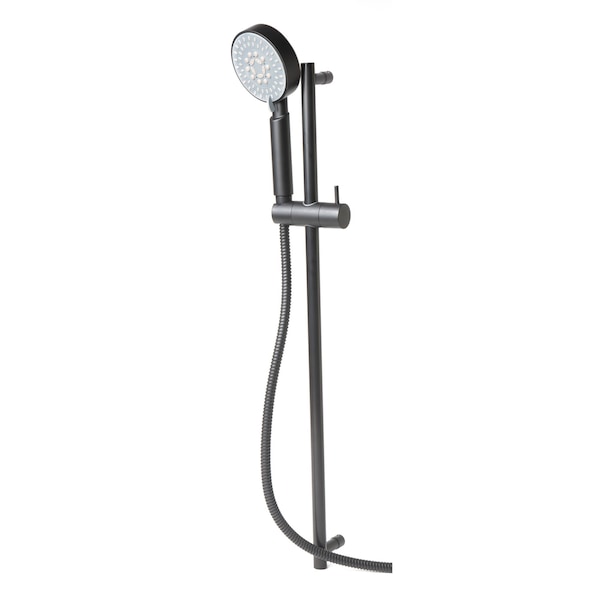 Alfi Brand Black Matte Round Sliding Rail Hand Shower Set AB7938-BM - main